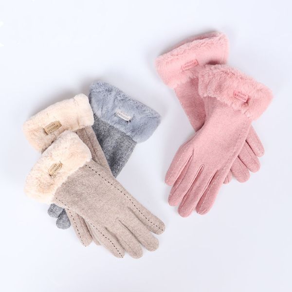 cashmere gloves women' autumn and winter korean cute plush thickened driving riding cold proof wool warm touch screen, Blue;gray
cashmere gloves women' autumn and winter korean cute plush thickened driving riding cold proof wool warm touch screen, Blue;gray