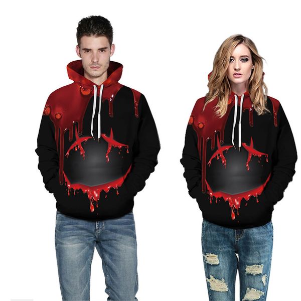 Halloween blood drop smiley print women's casual sweater autumn and winter sweatshirt couple loose baseball uniform, Black
Halloween blood drop smiley print women's casual sweater autumn and winter sweatshirt couple loose baseball uniform, Black