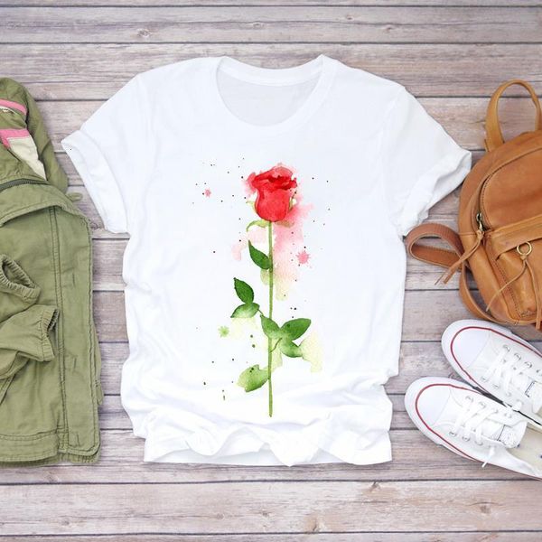 women watercolor floral cute flower printing fashion ladies print lady t-shirts womens graphic t shirt female tee t-shirt, White
women watercolor floral cute flower printing fashion ladies print lady t-shirts womens graphic t shirt female tee t-shirt, White