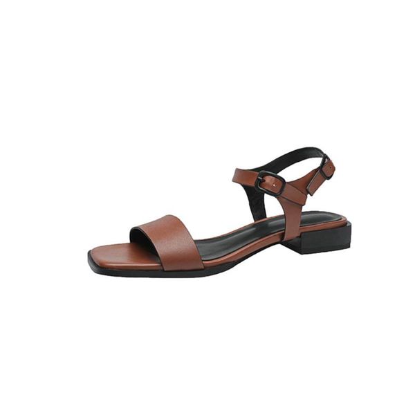sandals women genuine leather material comfortable lining 2cm thick high-heeled retro open toe female shoes size 34-43, Black
sandals women genuine leather material comfortable lining 2cm thick high-heeled retro open toe female shoes size 34-43, Black