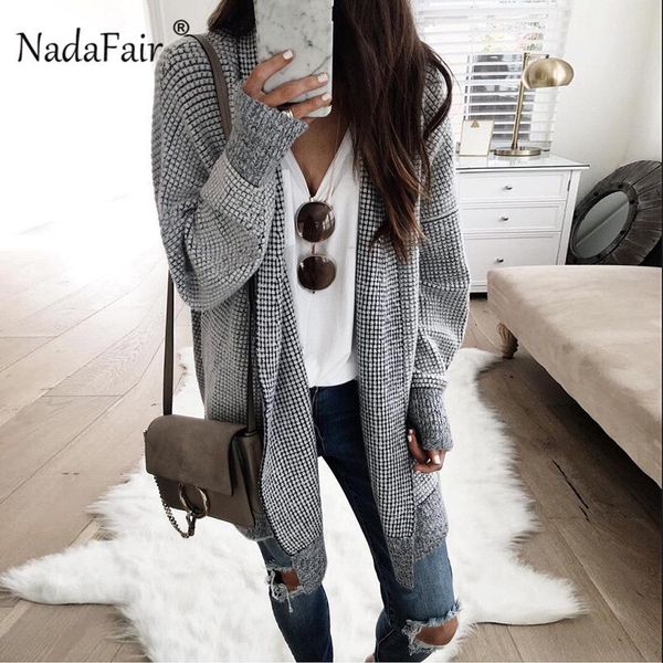 nadafair oversized long cardigan women vintage plaid winter knitted cardigan sweater female casual autumn coat outwear s20210106, White;black
nadafair oversized long cardigan women vintage plaid winter knitted cardigan sweater female casual autumn coat outwear s20210106, White;black