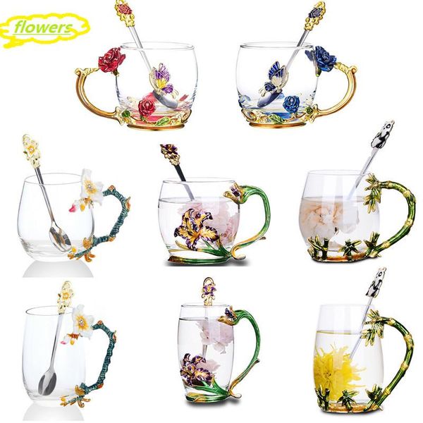 color enamel glass coffee mugs cups with spoon heat resistant glasses water home office drinkware lovers gift
color enamel glass coffee mugs cups with spoon heat resistant glasses water home office drinkware lovers gift