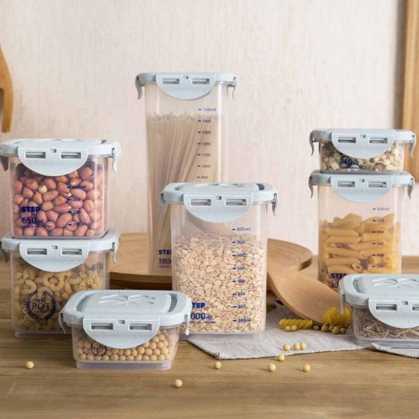 storage bottles & jars 8pcs containers box kitchen bean grain spice plastic container refrigerator organizer eco-friendly
storage bottles & jars 8pcs containers box kitchen bean grain spice plastic container refrigerator organizer eco-friendly