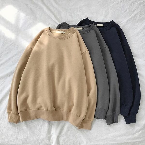 men's hoodies & sweatshirts women sweatshirt thick solid pullover 2021 spring and autumn men fashion korean fleece o-neck jumper oversi, Black
men's hoodies & sweatshirts women sweatshirt thick solid pullover 2021 spring and autumn men fashion korean fleece o-neck jumper oversi, Black