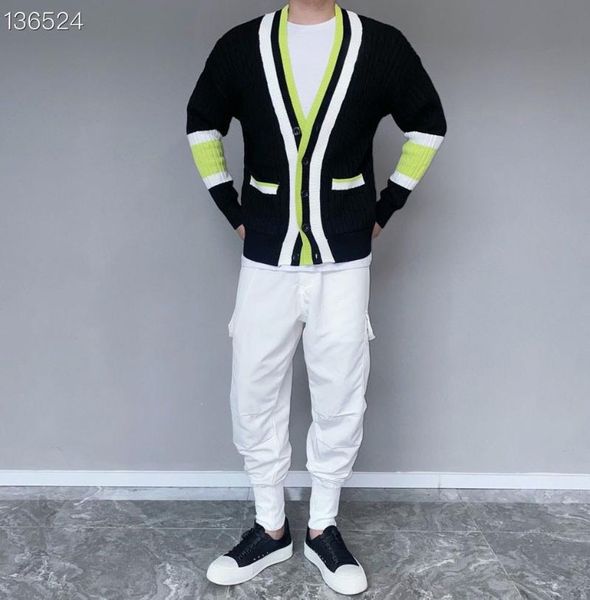 men's sweaters sk400 fashion 2021 runway luxury european design party style clothing, White;black
men's sweaters sk400 fashion 2021 runway luxury european design party style clothing, White;black