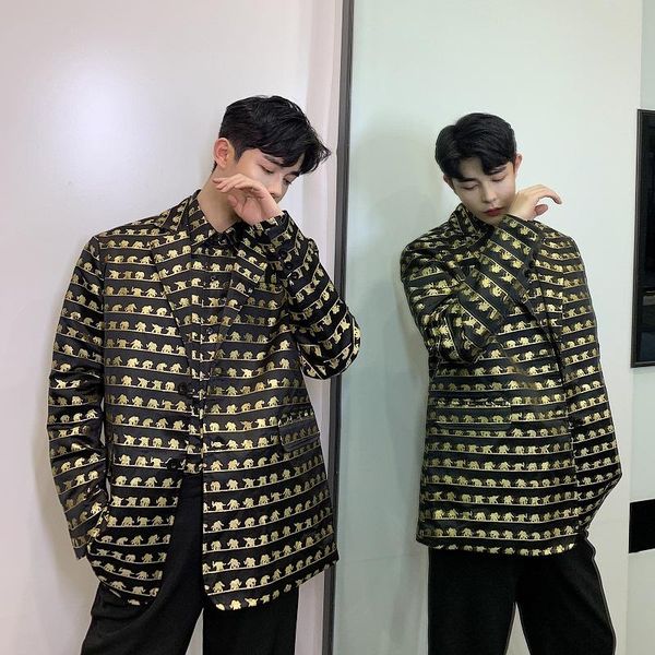 men's suits & blazers male streetwear hip hop blazer coat outerwear stage costumes men vintage elephant pattern loose casual suit jacke, White;black
men's suits & blazers male streetwear hip hop blazer coat outerwear stage costumes men vintage elephant pattern loose casual suit jacke, White;black