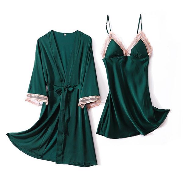 suspender nightdress suit, housewear suit casual and comfortable pajamas suit stitching silk like bathrobe lace pajamas, Black;red
suspender nightdress suit, housewear suit casual and comfortable pajamas suit stitching silk like bathrobe lace pajamas, Black;red