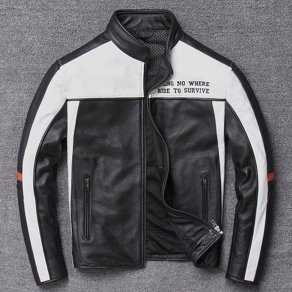 men's leather & faux zvaqs cow men locomotive take brief paragraph cultivate riding jacket head layer cowhide handsome coat pph1006, Black
men's leather & faux zvaqs cow men locomotive take brief paragraph cultivate riding jacket head layer cowhide handsome coat pph1006, Black