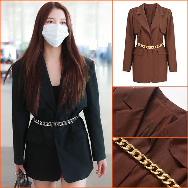 luxury women's short coatsong yanfei star's same black long sleeve suit coat women's spring and autumn 2021 dign casual women, Black;brown
luxury women's short coatsong yanfei star's same black long sleeve suit coat women's spring and autumn 2021 dign casual women, Black;brown