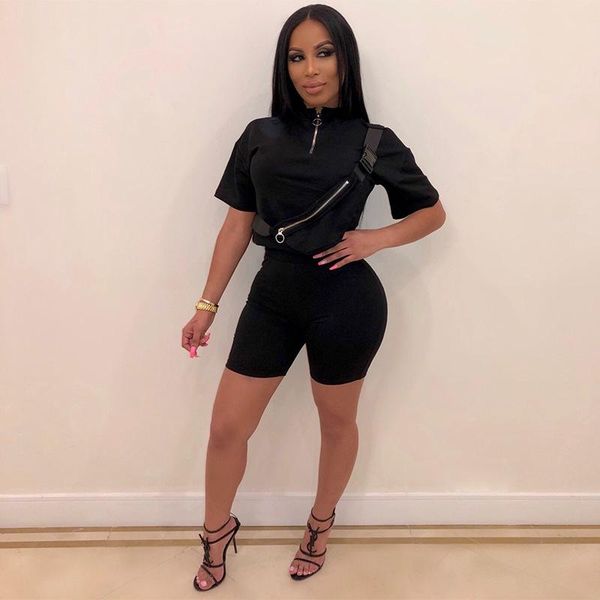 women's tracksuits two-piece suit summer women casual fashion clothes moda feminina lounge wear bodysuit shorts set casua pure colorl, Gray
women's tracksuits two-piece suit summer women casual fashion clothes moda feminina lounge wear bodysuit shorts set casua pure colorl, Gray