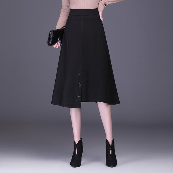 skirts autumn & winter woolen plaid skirt high waist slimming fashion irregular a-line women pleated tide, Black
skirts autumn & winter woolen plaid skirt high waist slimming fashion irregular a-line women pleated tide, Black