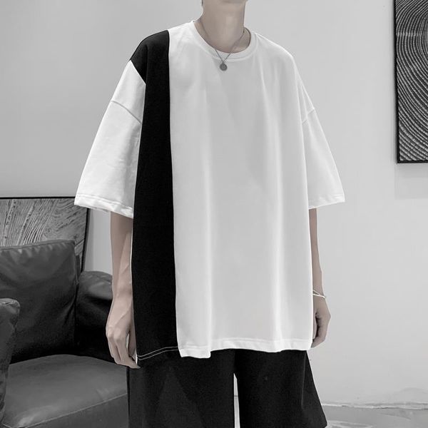 men's t-shirts dark style men short sleeve t-shirt summer breathable asymmetrical hit color harajuku bf 4xl oversized punk woman street, White;black
men's t-shirts dark style men short sleeve t-shirt summer breathable asymmetrical hit color harajuku bf 4xl oversized punk woman street, White;black