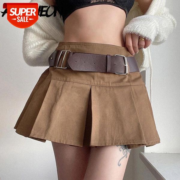 ALLNeon Cute Vintage Khaki Pleated Micro Skirts With Belt Y2K Streetwear Low Waist A-line Skirt 90s Fashion Outfits Spring 2021 #Km5e, Black
ALLNeon Cute Vintage Khaki Pleated Micro Skirts With Belt Y2K Streetwear Low Waist A-line Skirt 90s Fashion Outfits Spring 2021 #Km5e, Black