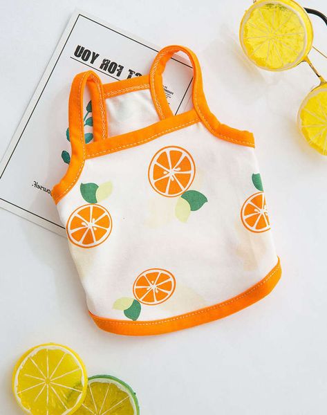 summer cool sling pet vest cotton teddy bear bomei small and medium sized cat dog clothes orange lemon
summer cool sling pet vest cotton teddy bear bomei small and medium sized cat dog clothes orange lemon