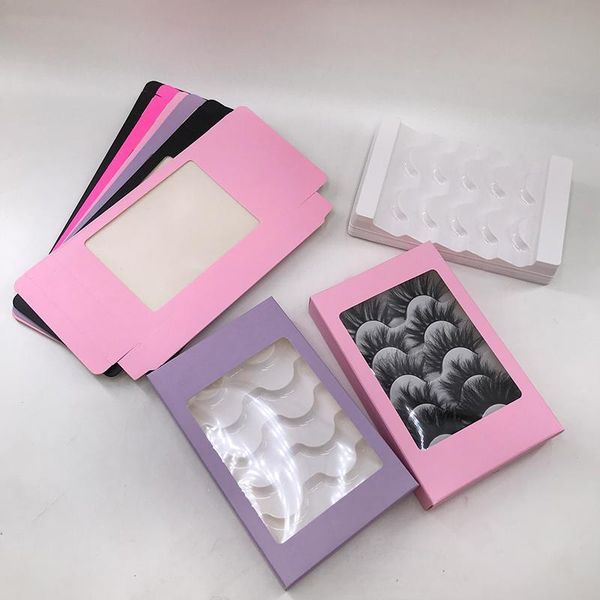 false eyelashes empty 5pairs lash box pink black packaging come with white tray
false eyelashes empty 5pairs lash box pink black packaging come with white tray