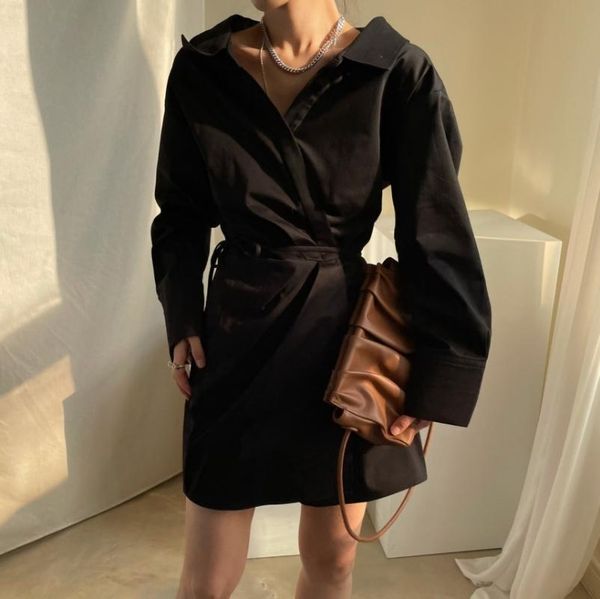 casual dresses korean chic western style cute youth-looking niche design shirt dress lace-up waist-controlled slimming long sleeve for, Black;gray
casual dresses korean chic western style cute youth-looking niche design shirt dress lace-up waist-controlled slimming long sleeve for, Black;gray