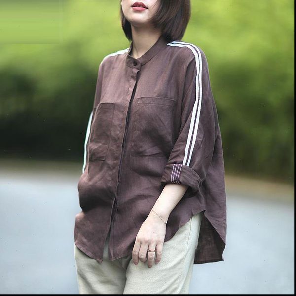 f je new arrival autumn women shirt plus size long sleeve loose casual shirts ladies double pockets cotton linen blouses yg, White
f je new arrival autumn women shirt plus size long sleeve loose casual shirts ladies double pockets cotton linen blouses yg, White