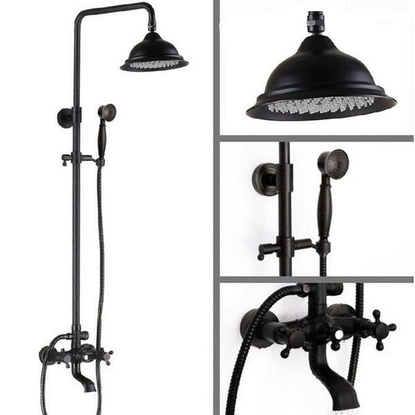 brass wall mounted black oil rubbed bronze bathroom rain shower faucet set bath tub cold mixer tap dual cross handles ahg042 sets1
brass wall mounted black oil rubbed bronze bathroom rain shower faucet set bath tub cold mixer tap dual cross handles ahg042 sets1