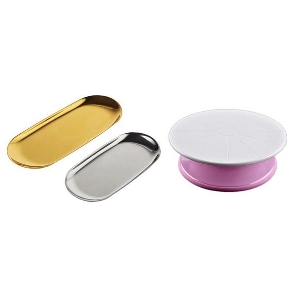 1 set stainless steel vanity trays, cosmetic organizer trays(gold & silver) & 1 pcs 29cm plastic cake turntable
1 set stainless steel vanity trays, cosmetic organizer trays(gold & silver) & 1 pcs 29cm plastic cake turntable