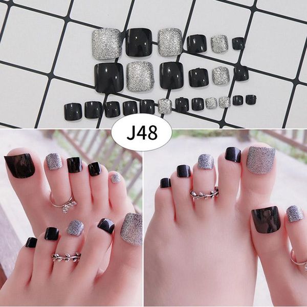 stickers & decals 24 pcs/set false toe nail tips with glue women fake toenails full cover for art decoration sttx889, Black
stickers & decals 24 pcs/set false toe nail tips with glue women fake toenails full cover for art decoration sttx889, Black