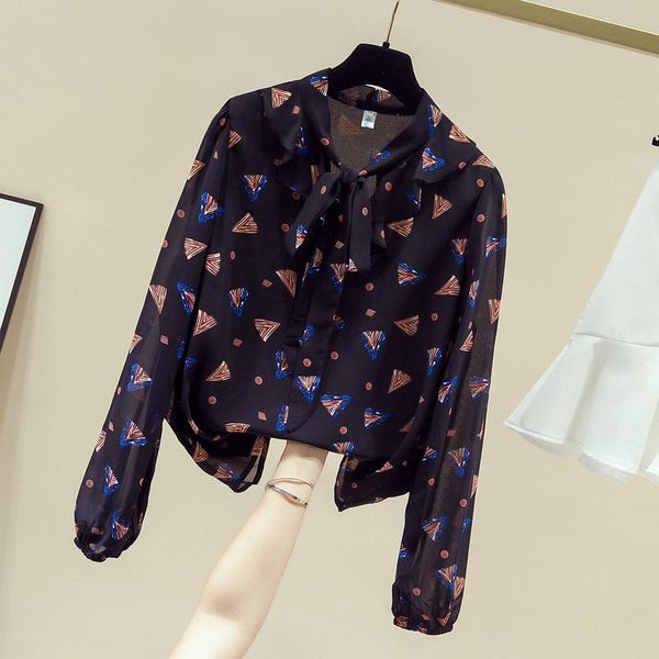 women's blouses & shirts missfansiqi autumn women shirt bow long sleeves print elegant ladies female all-match chiffon blouse, White
women's blouses & shirts missfansiqi autumn women shirt bow long sleeves print elegant ladies female all-match chiffon blouse, White