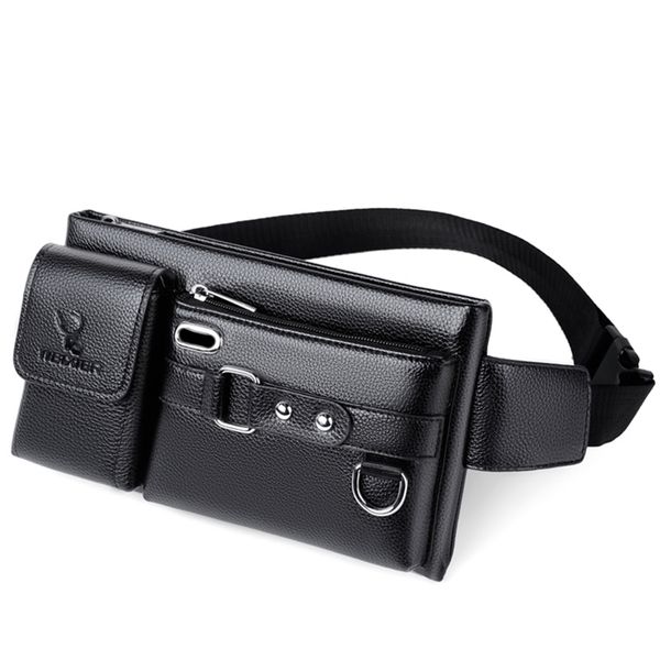 fashion waist packs men pu leather fanny bag for phone pouch messenger s pack male travel 211214
fashion waist packs men pu leather fanny bag for phone pouch messenger s pack male travel 211214