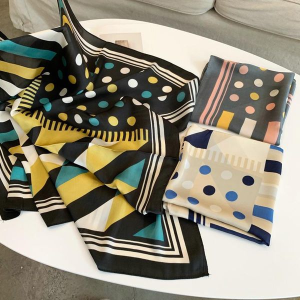 scarves 70*70 printing wave point small square scarf silk like women's thin fashion, Blue;gray
scarves 70*70 printing wave point small square scarf silk like women's thin fashion, Blue;gray