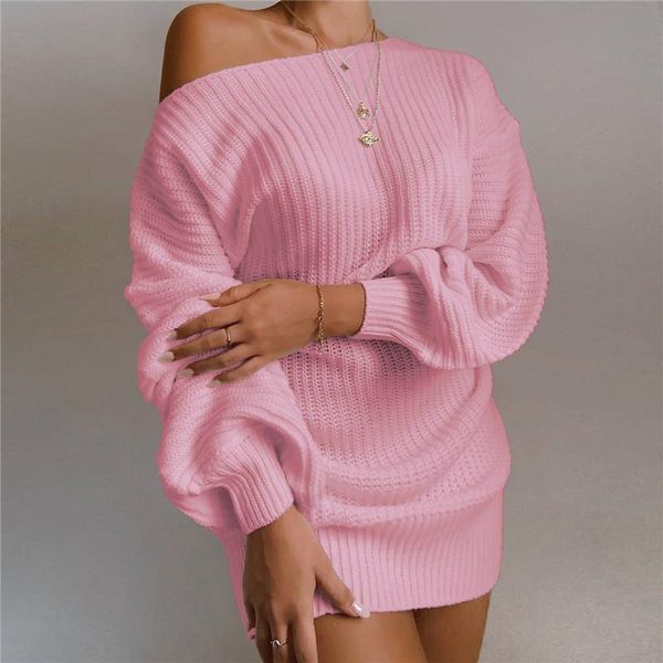 women's sweaters 2021 fall winter off shoulder women dress solid color long lantern sleeve loose knitted mini pencil elegant, White;black
women's sweaters 2021 fall winter off shoulder women dress solid color long lantern sleeve loose knitted mini pencil elegant, White;black