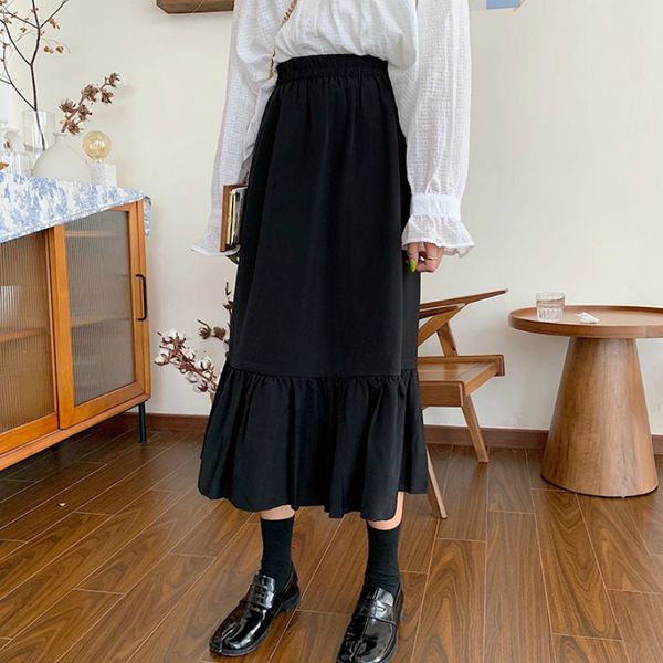spring and autumn 2021 new retro french fishtail high slimming mid-length black elastic waist skirt women 51g9
spring and autumn 2021 new retro french fishtail high slimming mid-length black elastic waist skirt women 51g9