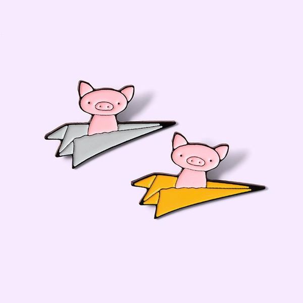 pins, brooches paper airplane piggy enamel lapel pins cute animals badges fashion cartoon pig gifts for friends, Gray
pins, brooches paper airplane piggy enamel lapel pins cute animals badges fashion cartoon pig gifts for friends, Gray