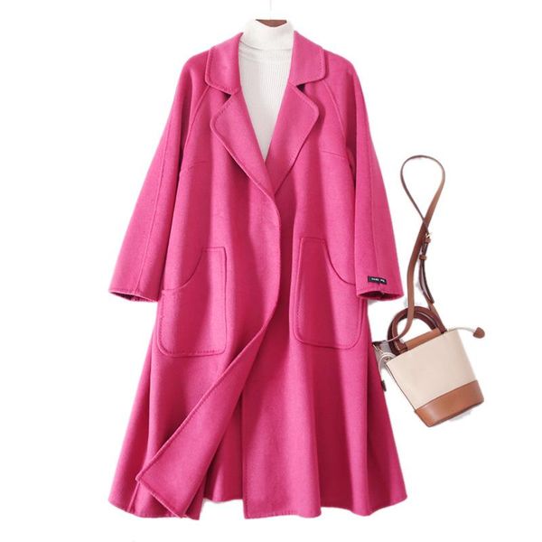 women's wool & blends shuchan open stitch coats for women pockets turn-down collar a-line winter clothes 2021 long jackets, Black
women's wool & blends shuchan open stitch coats for women pockets turn-down collar a-line winter clothes 2021 long jackets, Black