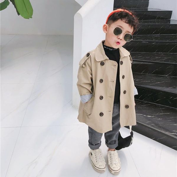 coat fall 2021 boys girls solid color casual trench children fashion mid-length windbreaker kids turn-down collar clothes, Blue;gray
coat fall 2021 boys girls solid color casual trench children fashion mid-length windbreaker kids turn-down collar clothes, Blue;gray