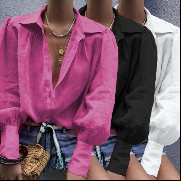 white long lantern sleeve womens shirt blouse autumn office lady blouses for women 2021 loose solid button female shirts
white long lantern sleeve womens shirt blouse autumn office lady blouses for women 2021 loose solid button female shirts