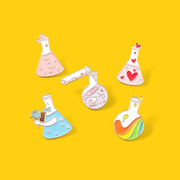 pins, brooches conical flask enamel pins love reagent pink purple lapel cartoon accessories backpack gift for friend, Gray
pins, brooches conical flask enamel pins love reagent pink purple lapel cartoon accessories backpack gift for friend, Gray