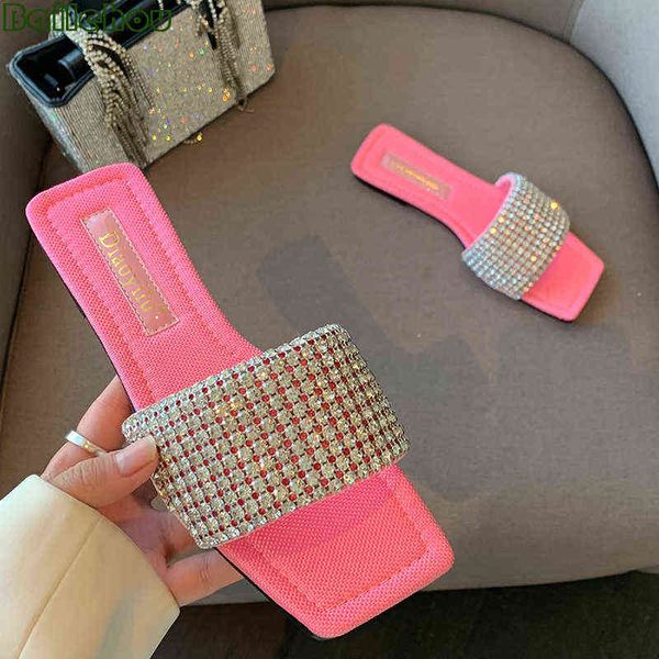 women slippers ladies house flip flop 2022 square toe luxury rhinestone crystal home female outdoor flats shoes rubber slides y220221, Black
women slippers ladies house flip flop 2022 square toe luxury rhinestone crystal home female outdoor flats shoes rubber slides y220221, Black