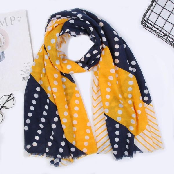 scarves 2021 women cotton polka print fringe and shawls soft long stripe pattern scarf wrap hijab 6 color, Blue;gray
scarves 2021 women cotton polka print fringe and shawls soft long stripe pattern scarf wrap hijab 6 color, Blue;gray