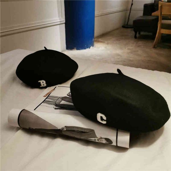 fashion embroidery letter wool beret casual black painter hat stall pumpkin octagonal female autumn and winter, Blue;gray
fashion embroidery letter wool beret casual black painter hat stall pumpkin octagonal female autumn and winter, Blue;gray