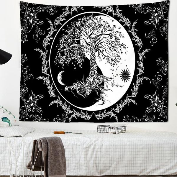 tapestries sun moon vine tapestry wall hanging black and white printing bohemian hippie tarot mystic witchcraft home decor
tapestries sun moon vine tapestry wall hanging black and white printing bohemian hippie tarot mystic witchcraft home decor