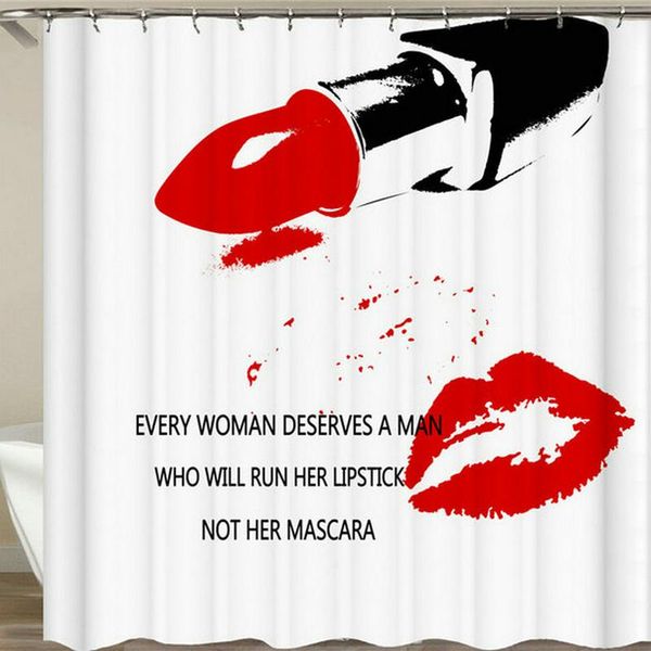 shower curtains waterproof curtain red lips bath bathroom polyester cloth with 12 hooks home 180*180cm
shower curtains waterproof curtain red lips bath bathroom polyester cloth with 12 hooks home 180*180cm