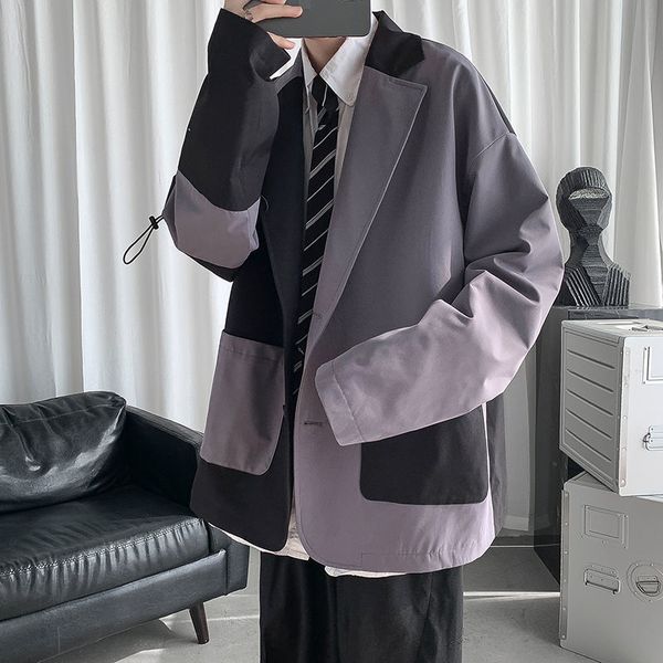 2021 new spring blazer men's fashion contrast color retro business casual suit men streetwear jacket mens m-3xl ks3i, White;black
2021 new spring blazer men's fashion contrast color retro business casual suit men streetwear jacket mens m-3xl ks3i, White;black