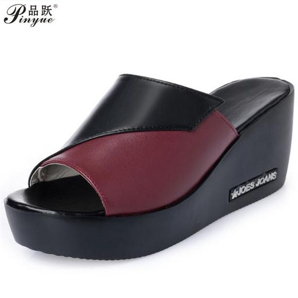 slippers summer women sandals comfortable genuine leather fashion casual shoes plus size 35--43, Black
slippers summer women sandals comfortable genuine leather fashion casual shoes plus size 35--43, Black