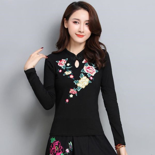 2021 new 95% cotton women ethnic embroidery vintage t shirt long sleeve 4xl 5xl plus size stand collar black white red y08n
2021 new 95% cotton women ethnic embroidery vintage t shirt long sleeve 4xl 5xl plus size stand collar black white red y08n
