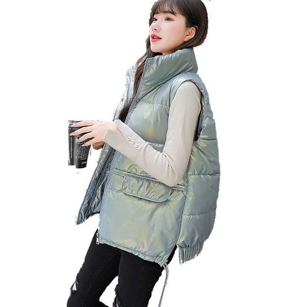 women's vests glossy down waistcoat women winter 2021 stand-up collar thickened bodywarm vest lightweight warm female, Black;white
women's vests glossy down waistcoat women winter 2021 stand-up collar thickened bodywarm vest lightweight warm female, Black;white