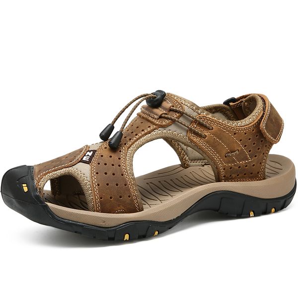 men sandals cowhide leather male summer shoes outdoor beach sandals shoes for men sneakers sandalias plus size 46, Black
men sandals cowhide leather male summer shoes outdoor beach sandals shoes for men sneakers sandalias plus size 46, Black