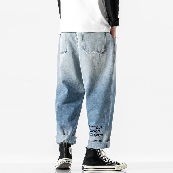 spring men denim pants jeans drawstring gradient color street wear mens hip hop loose casual jean trousers men's, Blue
spring men denim pants jeans drawstring gradient color street wear mens hip hop loose casual jean trousers men's, Blue