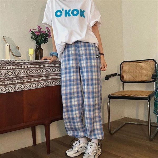harajuku plaid elastic waist women capris wide leg korean chic high all match teens streetwear ins trendy trousers, Black;white
harajuku plaid elastic waist women capris wide leg korean chic high all match teens streetwear ins trendy trousers, Black;white