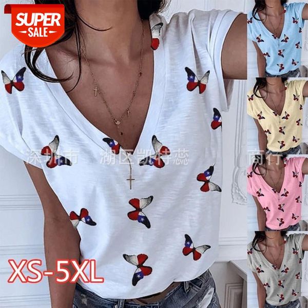 XS-5XL Oversized Short Sleeve V-Neck Women Butterfly Printed T Shirt Casual Loose Tops Summer Tee Shirt For Women Clothes #yv1A, White
XS-5XL Oversized Short Sleeve V-Neck Women Butterfly Printed T Shirt Casual Loose Tops Summer Tee Shirt For Women Clothes #yv1A, White