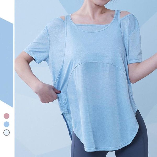 yoga outfit loose off shoulder sports women ice silk quick-dry t-shirt fake two pieces running training fitness gym t shirts
yoga outfit loose off shoulder sports women ice silk quick-dry t-shirt fake two pieces running training fitness gym t shirts