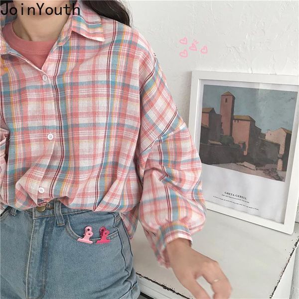 joinyouth casual plaid blouses women 2021 fashion woman clothing coat ropa mujer korean streetwear loose shirt 7z004 women's & shirts, White
joinyouth casual plaid blouses women 2021 fashion woman clothing coat ropa mujer korean streetwear loose shirt 7z004 women's & shirts, White