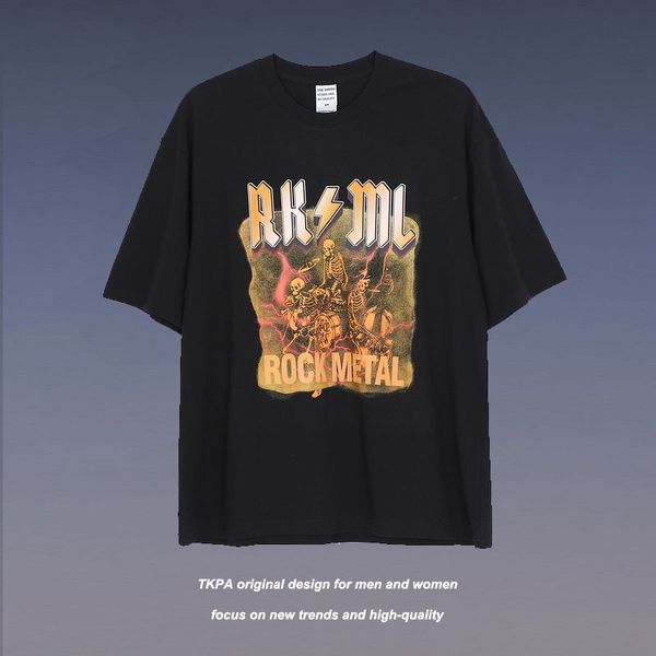 tkpa summer new high street rock band t-shirt men's couple loose casual round neck short sleeve fashion brand, White
tkpa summer new high street rock band t-shirt men's couple loose casual round neck short sleeve fashion brand, White